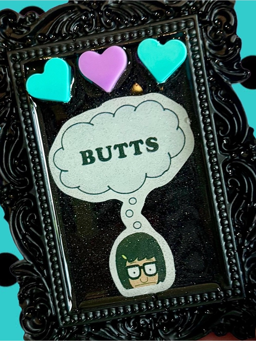 “Burger Buns” Handmade Resin Frame Tina Belcher Wall Art